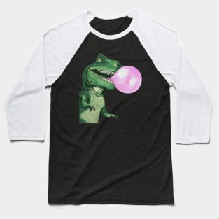 Bubble gum T-Rex in Pink Baseball T-Shirt